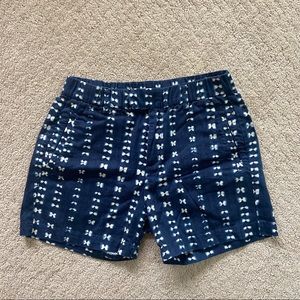JCrew Womens Blue & White Printed Shorts Sz 2